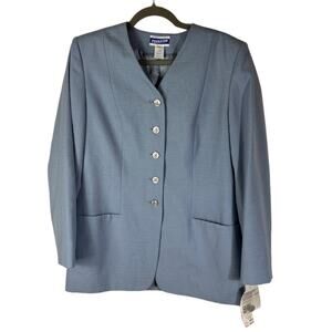 NWT Pendleton Baby Blue Vintage 90s Blazer / Suit Jacket Size 12
